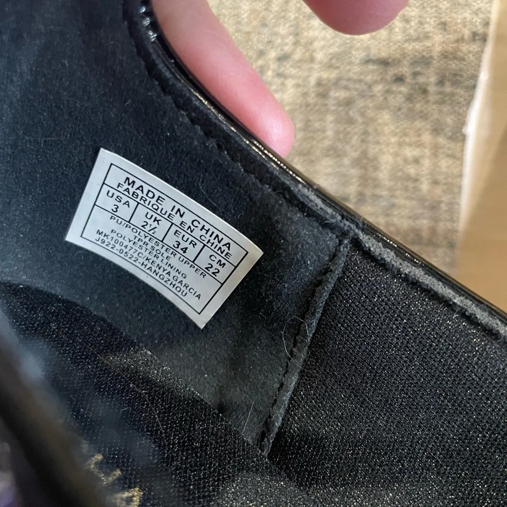 Black Michael Kors ballet flats with ankle strap Mary Jane style